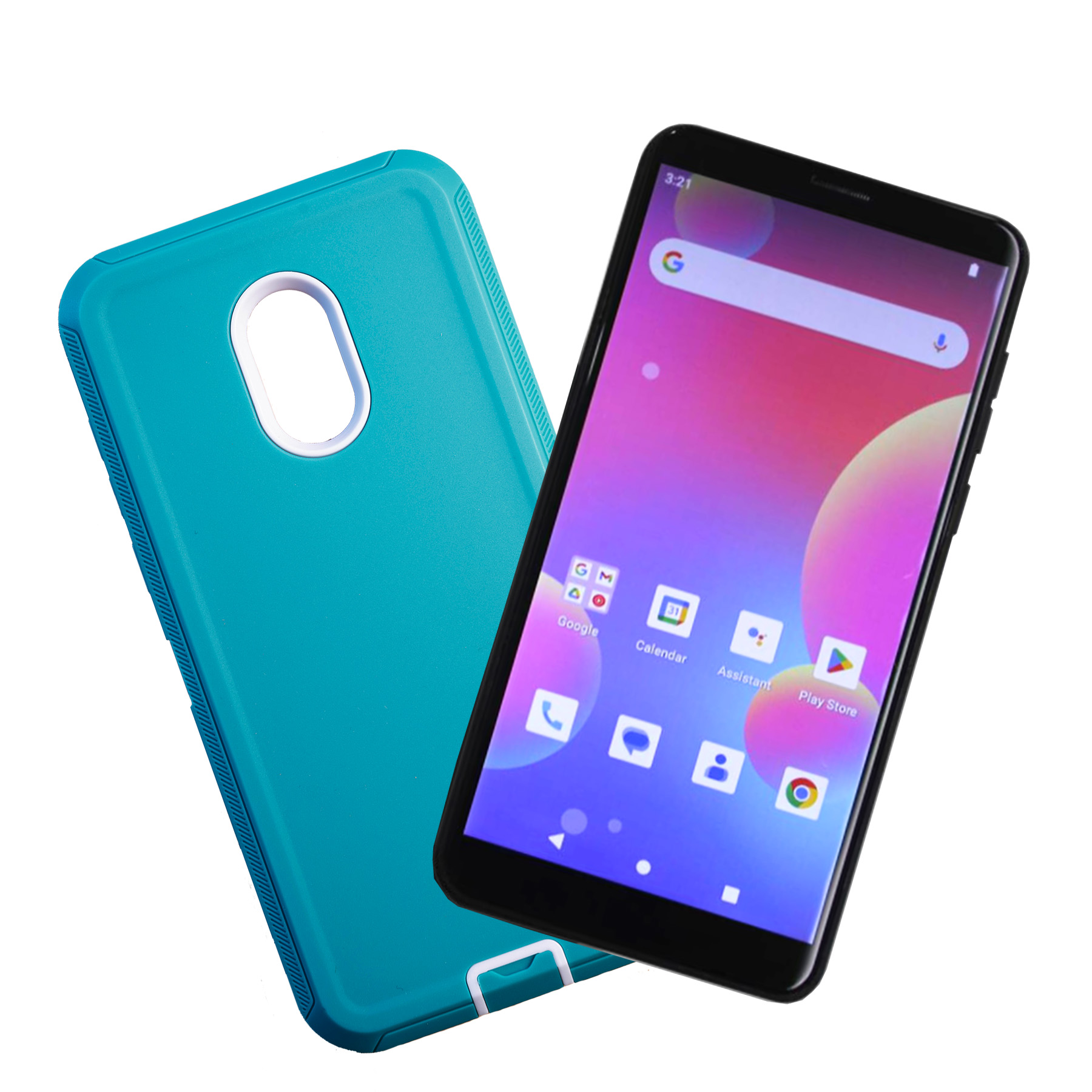 G-Mee Connect Pro with A Water Blue Shockproof Case | Safer Smartphone | 4GB RAM, 64GB Storage, 5.72" Android Phone | No Cameras | with G-mee Co-Pilot Parental Control